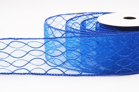 Blauw glitterend ogee-rasterdraadlint_KW0472GC-4-151